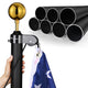 DIY 13Gauge Sectional Flag Pole with Solar Light Luxury Eagle (20/25/30FT)