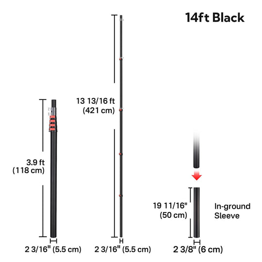 14ft / Black