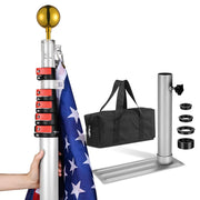 DIY Tailgating Flag Pole Outdoor Camp Locator Flagpole (20ft,25ft,30ft)