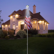 DIY 20 ft Lighted Flag Pole for House with Solar Light on Top