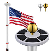 25 ft Telescoping Flag Pole with Solar Light on Top