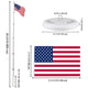 30 ft Telescoping Flag Pole with Solar Light on Top