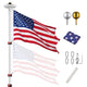 30 ft Telescoping Flag Pole with Solar Light on Top