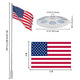 DIY Aluminum Flag Pole with Solar Light 13 Gauge (20/25/30FT Options)