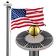 DIY Aluminum Flag Pole with Solar Light 13 Gauge (20/25/30FT Options)