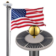 DIY Aluminum Flag Pole with Solar Light 13 Gauge (20/25/30FT Options)