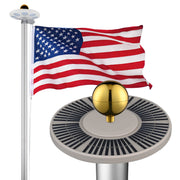 DIY Aluminum Flag Pole with Solar Light 13 Gauge (20/25/30FT Options)