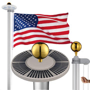 DIY Aluminum Flag Pole with Solar Light 13 Gauge (20/25/30FT Options)