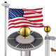 DIY Aluminum Flag Pole with Solar Light 13 Gauge (20/25/30FT Options)