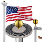 DIY Aluminum Flag Pole with Solar Light 13 Gauge (20/25/30FT Options) (Preorder)