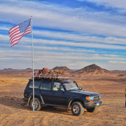 DIY 16"x6" Metal Telescoping Tailgating Flagpoles Tire Stand