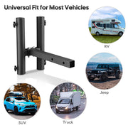 DIY Hitch Dual Flag Pole Mount for 1 9/16" Receivers & 1"-2" Poles