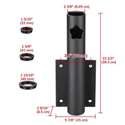 DIY Vertical Mount for Flagpole to Dock Holds 1" to 2 3/8" Pole/Pipe
