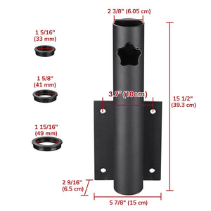 DIY Vertical Mount for Flagpole to Dock Holds 1" to 2 3/8" Pole/Pipe