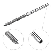 DIY T316 Left Right Swage Lag Screw for 1/8" Deck Stair Post 30Pairs