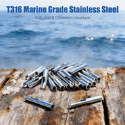 DIY T316 1/8" Swage Toggle Anchor Fixed End for Wall & Corner Posts Cable Railing