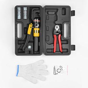 DIY 10-Ton Hydraulic Cable Wire Crimp Tool with 9 Dies