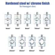 DIY 10-Ton Hydraulic Cable Wire Crimp Tool with 9 Dies