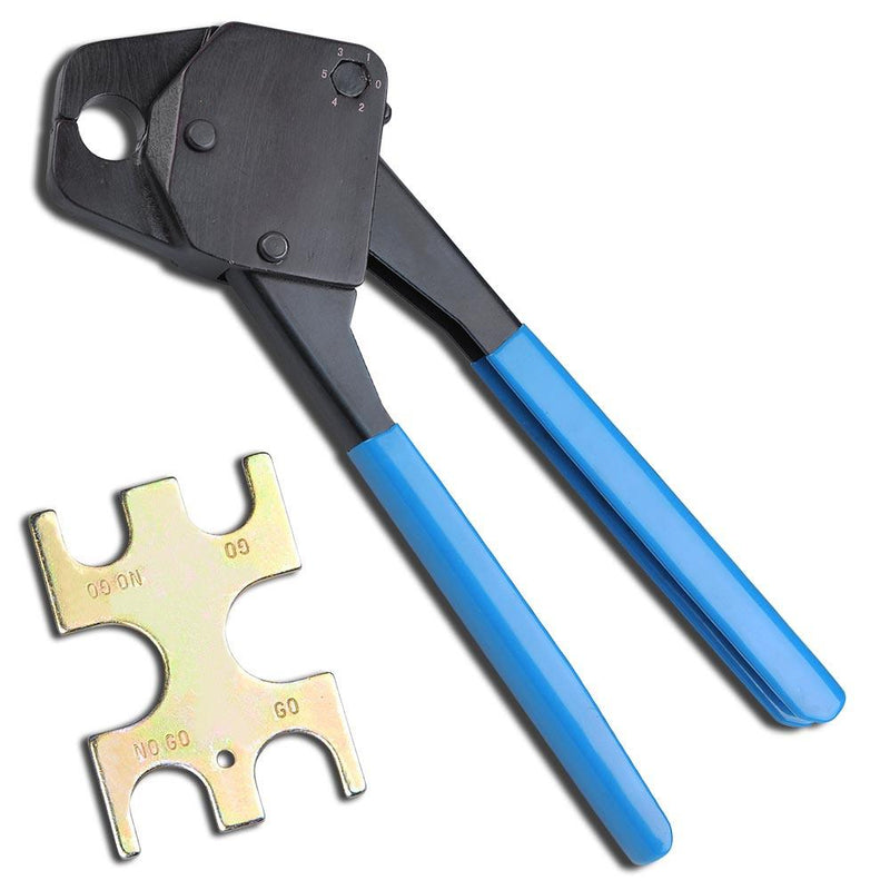 1/2" Pex Crimp Tool with Gauge Blue Red Optional