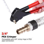 3/4" Pex Crimp Tool with Gauge Blue Red Optional