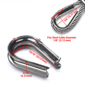 DIY Wire Rope Thimble 50ct/pk 304Stainless