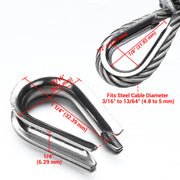 DIY Wire Rope Thimble 50ct/pk 304Stainless