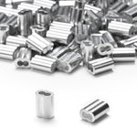 DIY 2-2.5mm Wire Rope Ferrule Aluminum Oval Sleeves 100ct.