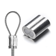 DIY 2-2.5mm Wire Rope Ferrule Aluminum Oval Sleeves 100ct.