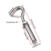 DIY J-hook Sleeve Anchors for Concrete 304 Stainless Steel 6ct.