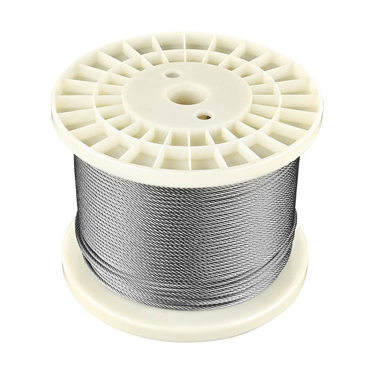 DIY 7x7 Wire Rope T316 Stainless Steel Cable 1/8"x500' (3.18mm)