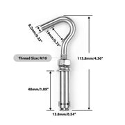 DIY J-hook Sleeve Anchors for Concrete 304 Stainless Steel 6ct.