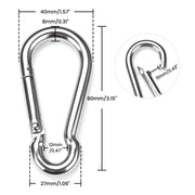 DIY Wire Rope Spring Gate Carabiners 304Stainless Steel