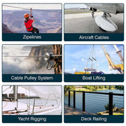 DIY 7x19 Wire Rope T316 Stainless Steel Cable 3/16"x500' (4.8mm)