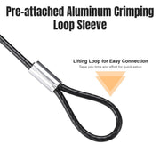 DIY 7x7 Wire Rope T304 Stainless Steel (4x)60' (Vinyl Coating 2.5mm)