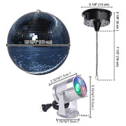 DIY Disco Ball and RGB Light Set Motorized for Retro Club/Bar/KTV