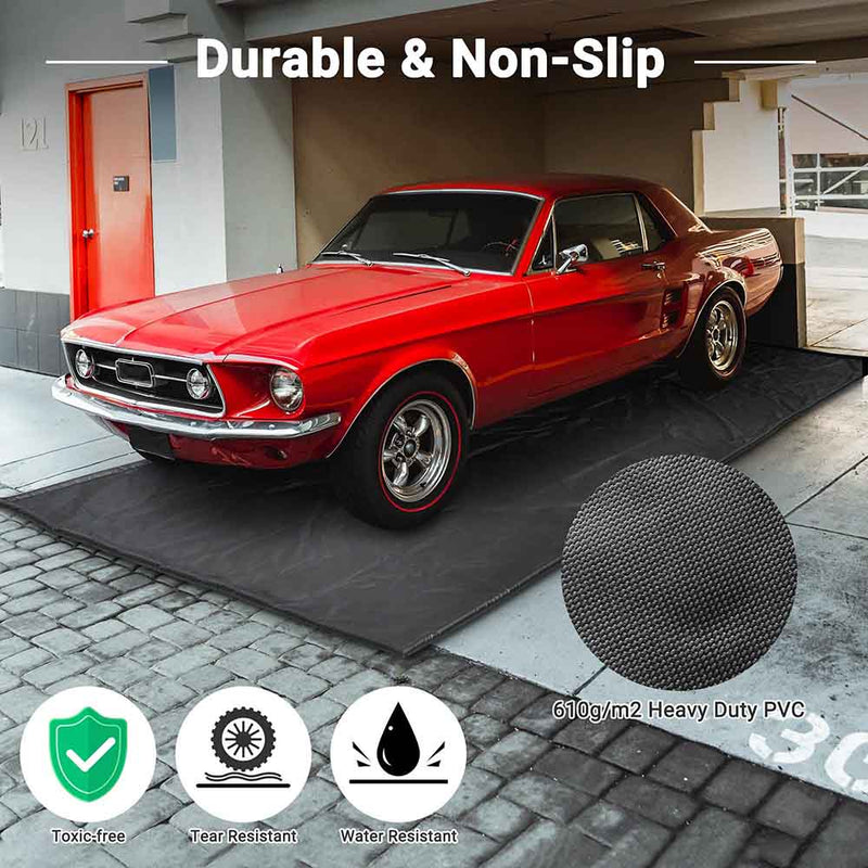 DIY Garage Floor Containment Mat for Snow Ice Water Oil 16x7.9