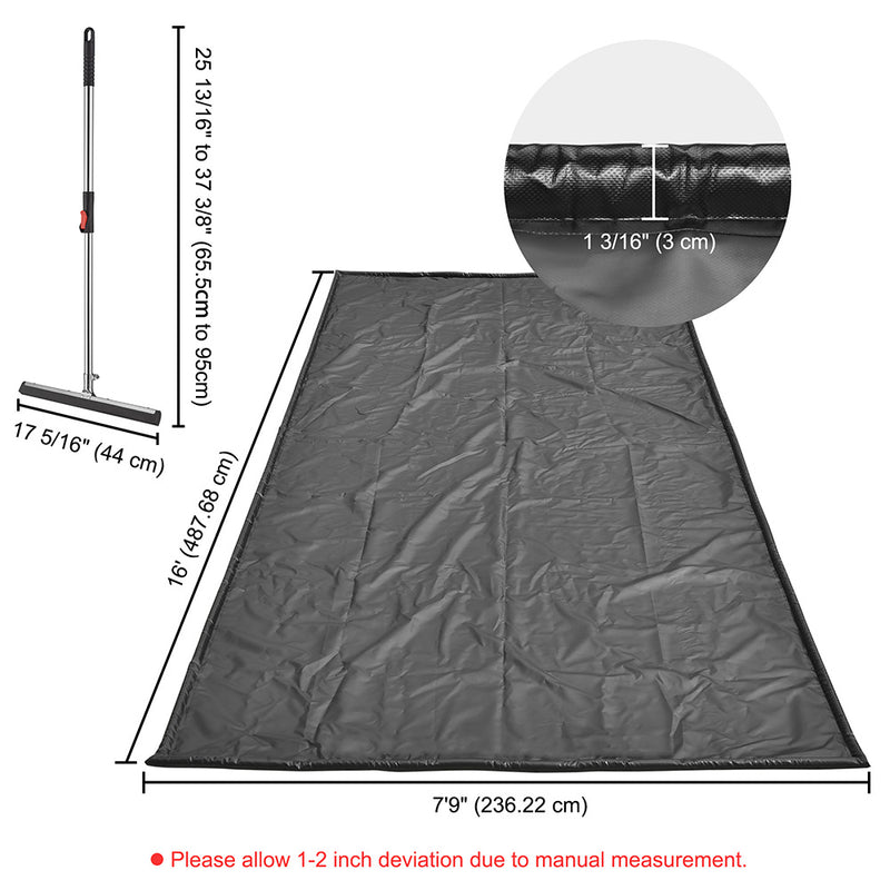 DIY Garage Floor Containment Mat for Snow Ice Water Oil 16x7.9