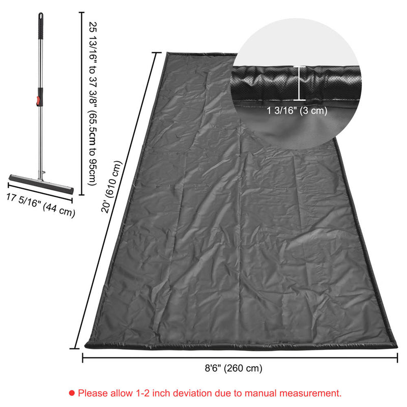 DIY Garage Floor Containment Mat for Snow Ice Water 8.5x20ft