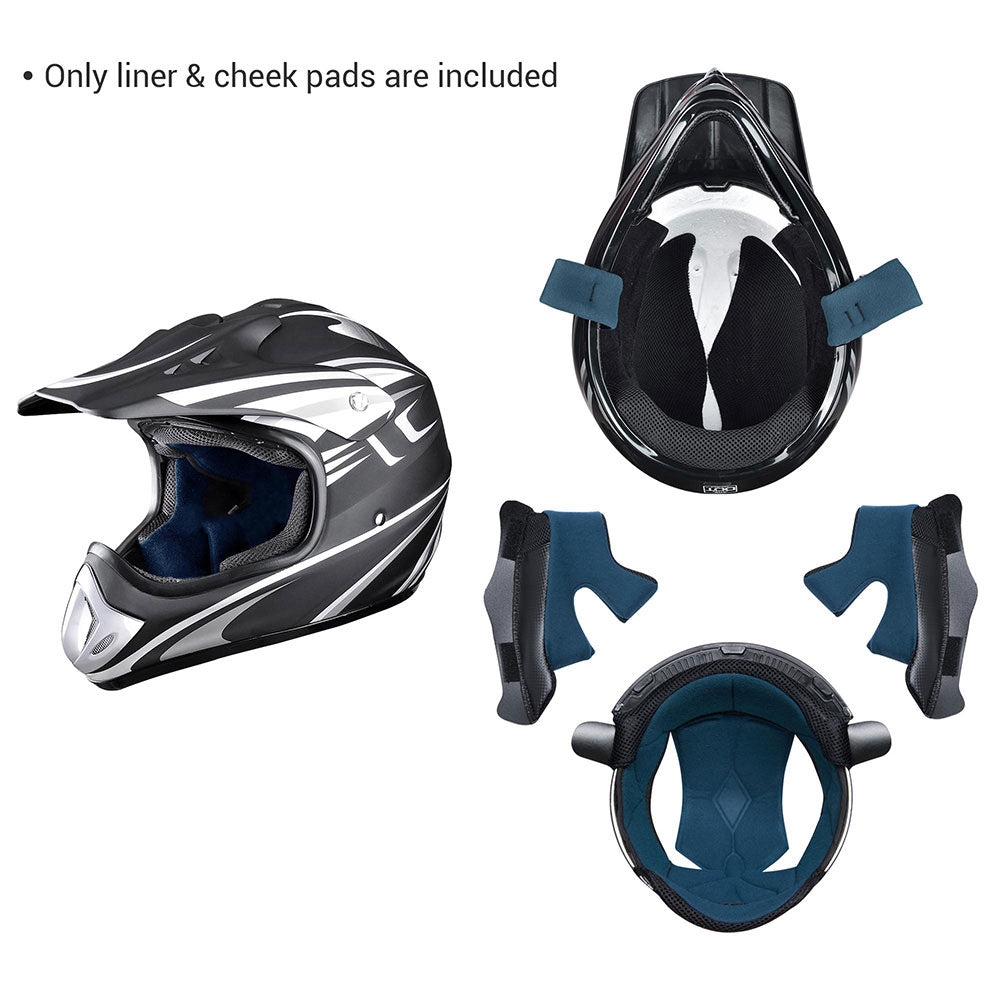 bike helmet pads Dirt Bike Helmet Liner and Cheek Pads for AHR H-VEN20