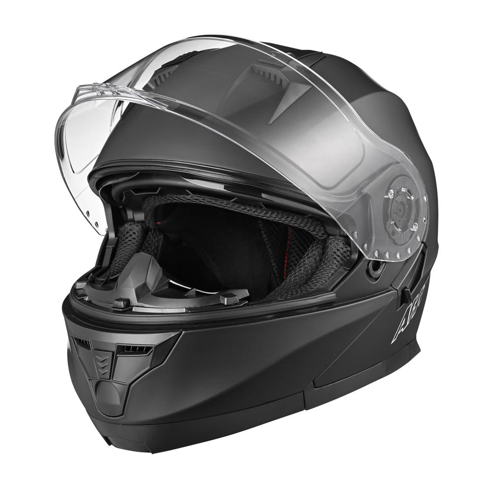 build your own full face motorcycle helmet DIY Flip Up Modular Helmet DOT Matte Black