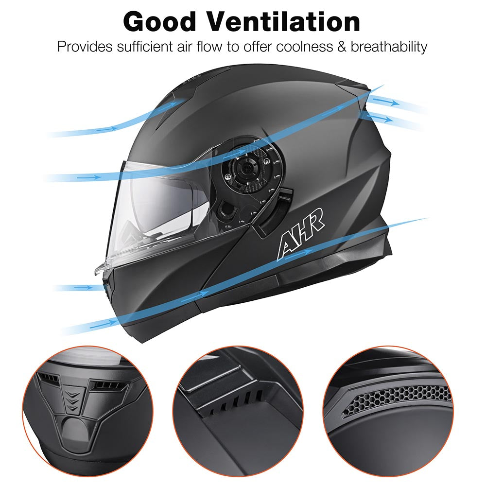 auto flip motorcycle helmet DIY Flip Up Modular Helmet DOT Matte Black