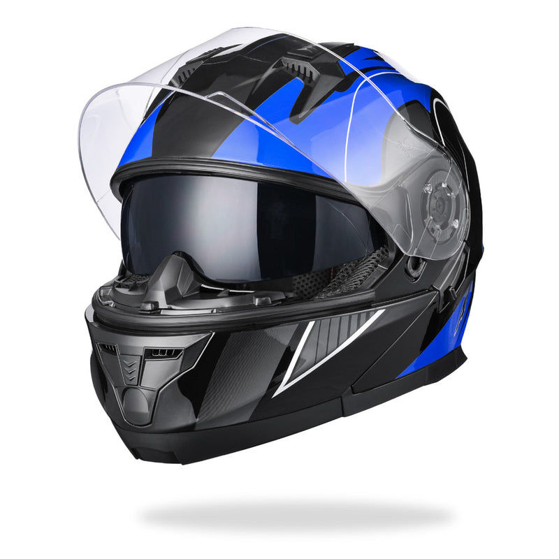 Flip Up Modular Helmet DOT Blue