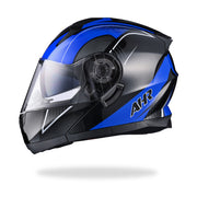 Flip Up Modular Helmet DOT Blue