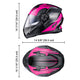 Flip Up Modular Helmet DOT Black Pink
