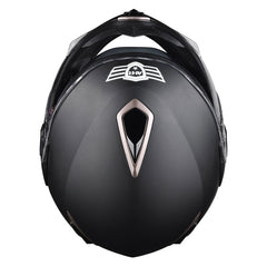 Full Face Dual Visors DOT Flip Up Motor Helmet Matte Black M L XL