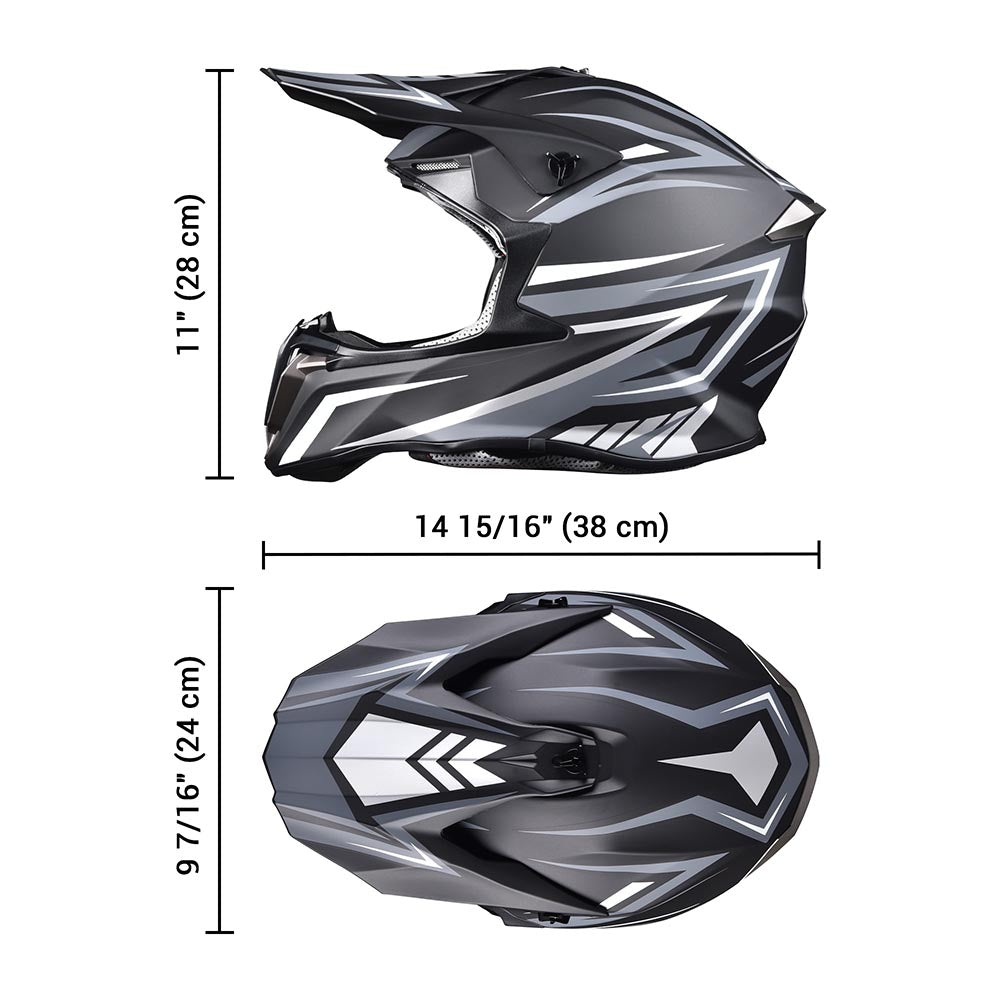 DIY AHR Dirt Bike Helmet DOT Full Face MX Motocross Helmet Black DIY AHR Dirt Bike Helmet DOT Full Face MX Motocross Helmet Black