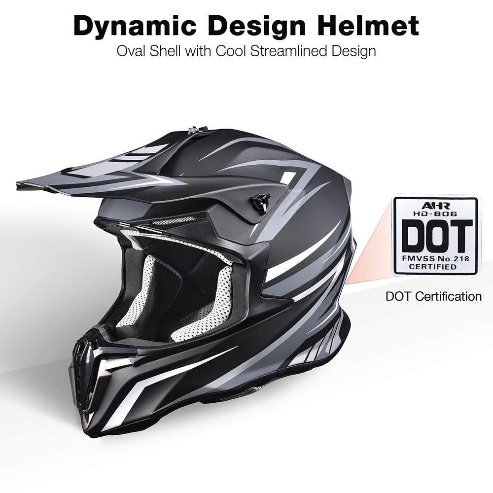awesome dirt bike helmets DIY AHR Dirt Bike Helmet DOT Full Face MX Motocross Helmet Black