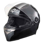 Full Face Dual Visors DOT Motor Helmet Glossy Black S M L XL