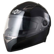 Full Face Dual Visors DOT Motor Helmet Glossy Black S M L XL