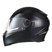 Full Face Dual Visors DOT Motor Helmet Glossy Black S M L XL